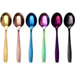 Kaffeelöffel, 6 Stück, Edelstahl, Farbenmix, Serie Königstein