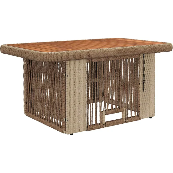 vidaXL Garten Essgruppe mit Kissen 3 pcs Beige und Creme Poly-Rattan 42026752 – Bild 3