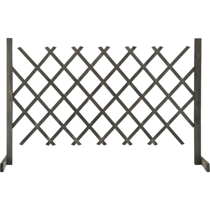 vidaXL Garten-Rankzaun Grau 120x90 cm Massivholz Tanne 314825 – Bild 1