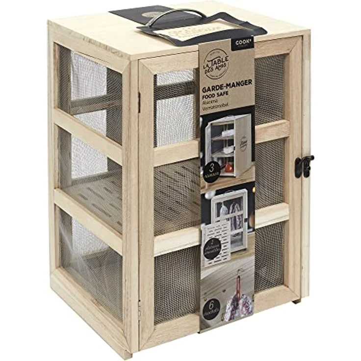 Cook Concept KA4717 Vorratsschrank, für Aufbewahrung, sonstiges Zubehör, Paulownia-Holz, Holz-Stahl, 28,2 x 24 x 39 cm – Bild 9