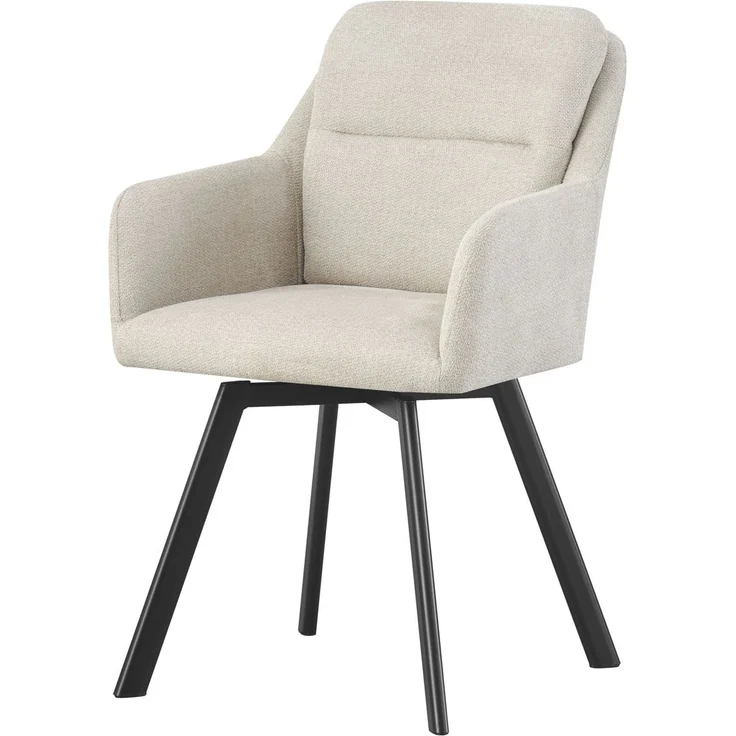 Stuhl 2er Set Amsterdam Stühle in Creme - gemütliches Design - Top Qualität B/H/T: 53x87x62 cm – Bild 4