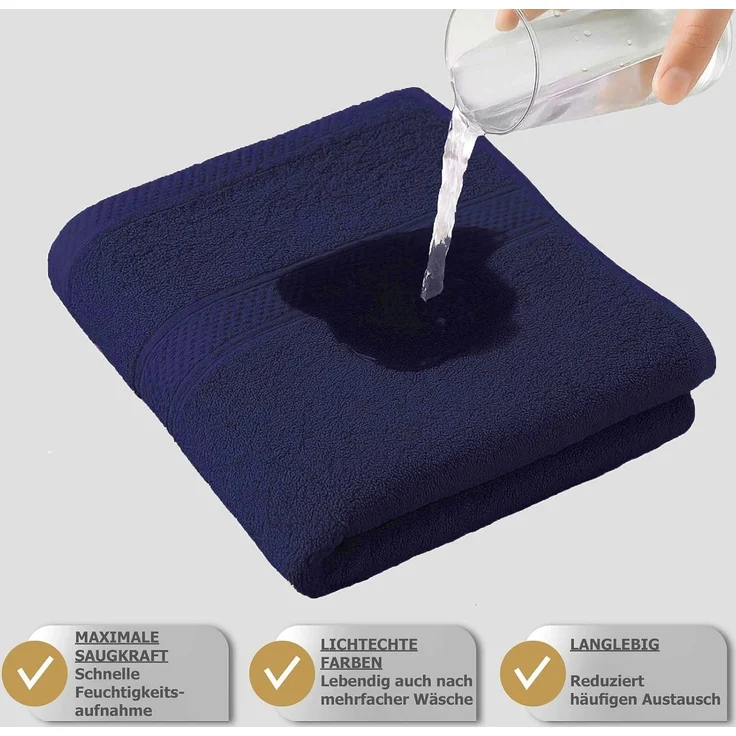 TRENDBUY24 Handtuch Set Handtücher Duschtücher Gästetücher Baumwolle Frottee Premium 4er Set, 100% Baumwolle (4-St), Duschtuch – Bild 4