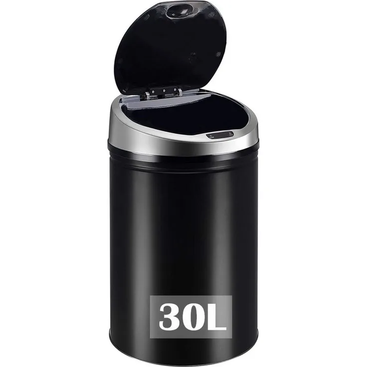 Ribelli Mülleimer Sensor Mülleimer 30L, schwarz, Mülleimer Abfalleimer Küche Mülltrennsystem