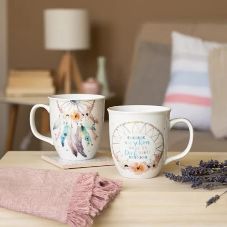 GRUSS & CO Tasse Motiv "Traumfänger" | Sprüchetasse, Porzellan, 40 cl | Geschenk Freundin, Kollegin, Erzieherin | 45692 – Bild 3