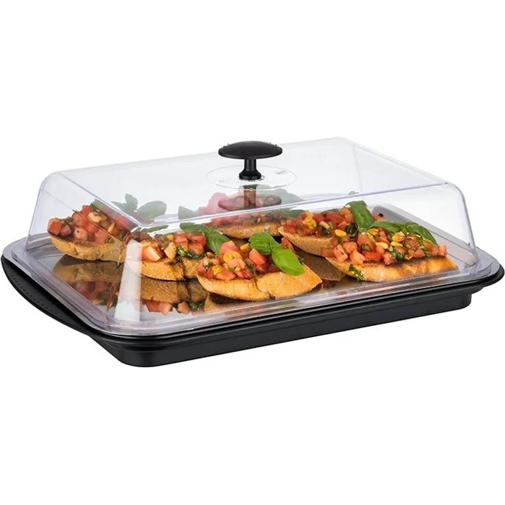 APS Buffet-Vitrine Thermo Tablett, Kunststoff, (Set, 1-tlg), mit Haube, 43x29 cm, inkl. Kühlakkus – Bild 2