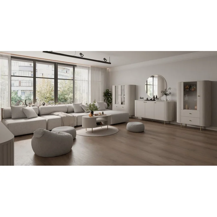 Compleo TV-Schrank 180 cm breit Eiche cremona, Elegant design, Natural, Lowboard – Bild 3