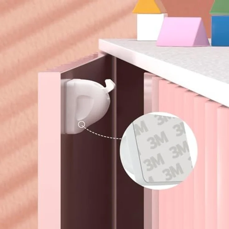 Twistshake Magnetisches Schlüsselschloss für Babys – 4 Stück | für Schrankschubladen | minimalistisches Design – Bild 6