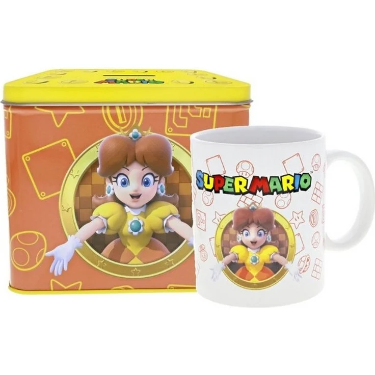Nintendo Daisy Von Super Mario Tasse Cup Becher mit Spardose Münzbox 9x13x11cm – Bild 4