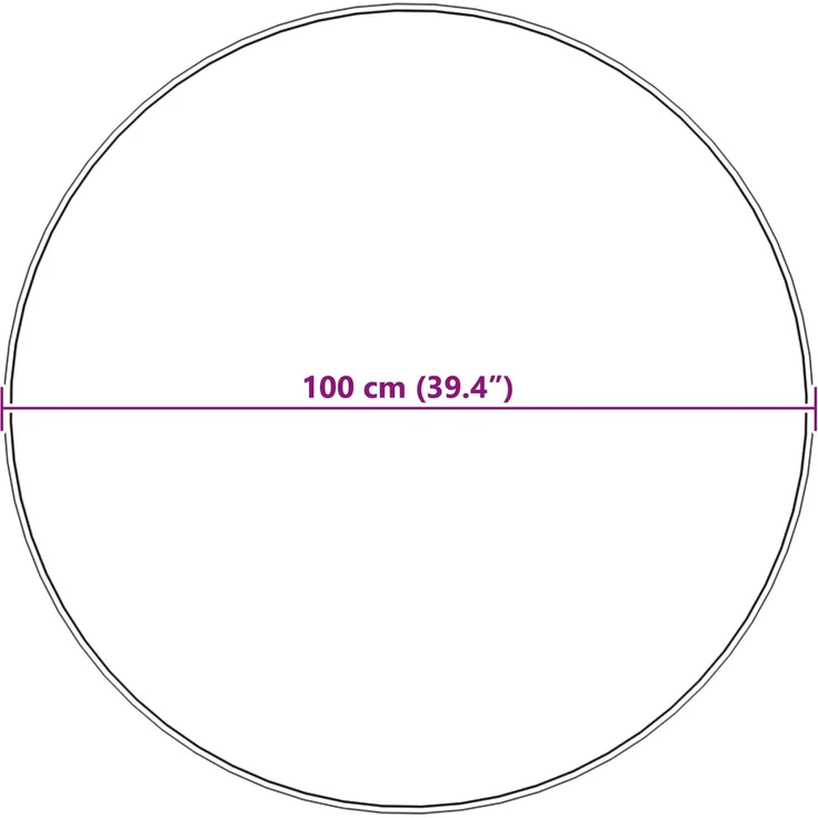 vidaXL Rutschfester Kunstfellteppich Olite Weiß Ø 100 cm Polyester 42021624 – Bild 9