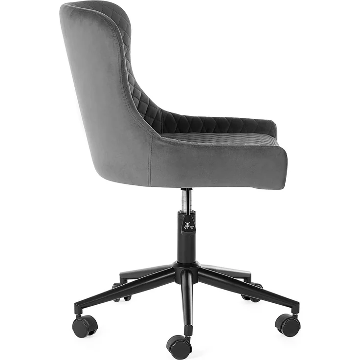 Julian Bowen Luxuriöser Bürostuhl aus grauem Samt, 52x60 cm – Bild 3