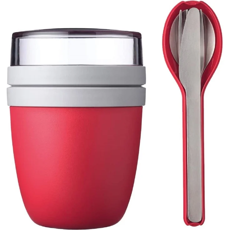 Mepal Lunchpot Plus Besteckset Frühstücksset to Go Becher (Nordic red) – Bild 1