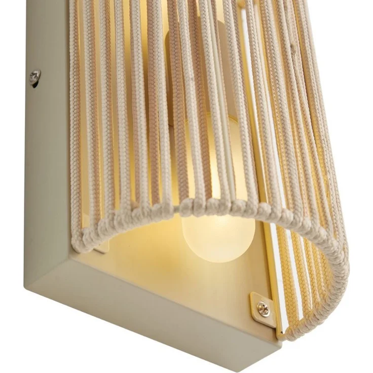 Qazqa Außen-Wandleuchte Jayla, ohne Leuchtmittel, G9, Beige, Japandi, Seil, 2-flammig – Bild 3