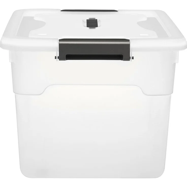 Juskys Aufbewahrungsbox mit Deckel, 6er-Set, stapelbar, Kunststoff transparent, 30 Liter – Bild 7