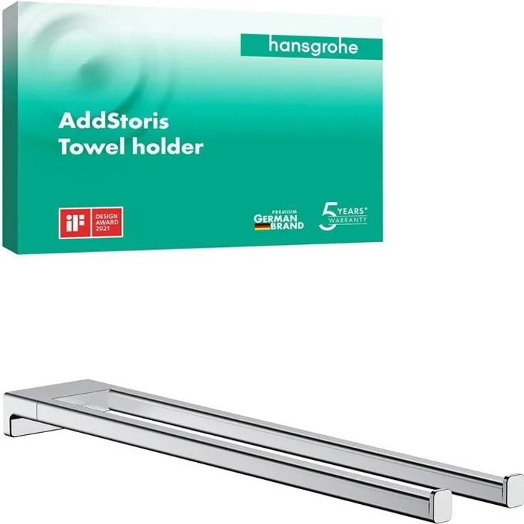 hansgrohe Handtuchhalter ADDSTORIS chrom 445mm 2-armig