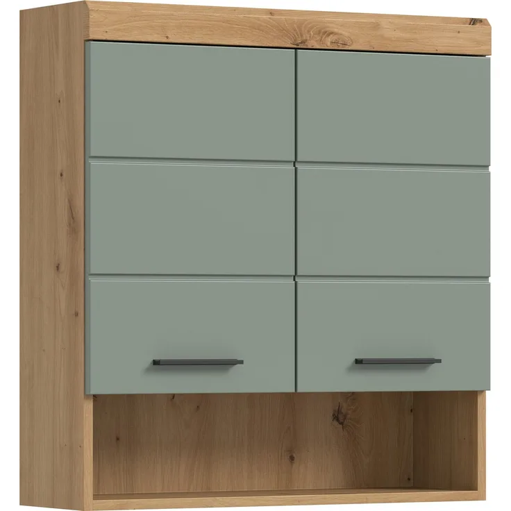 Xonox Scout Hängeschrank (B/H/T: 74x79x24 cm) in Salbei und Artisan Eiche Nachbildung