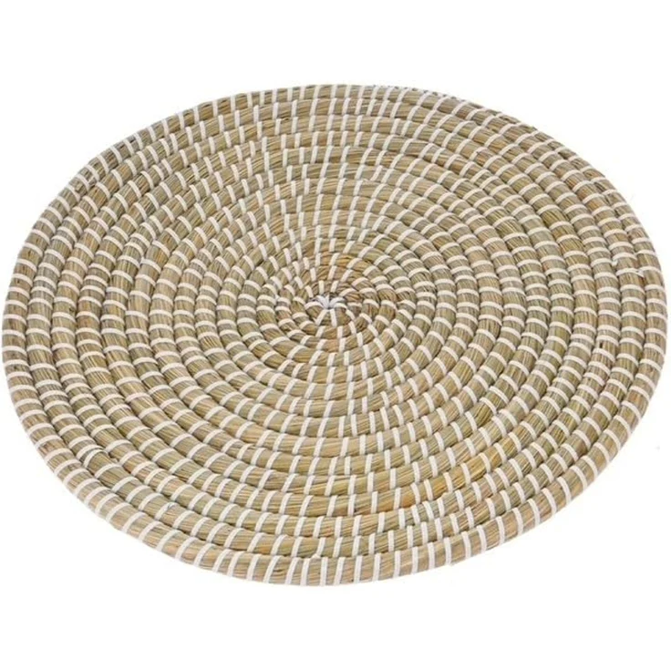 Koopman Platzset SEEGRAS naturbraun rund, Ideal als Tischset, Unterlage für Deko oder als Wand-Accessoire – Bild 1