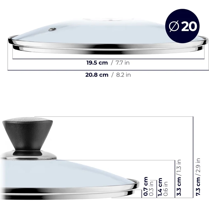 KADAX Deckel 20 cm Glasabdeckung für einen Topf – Bild 4