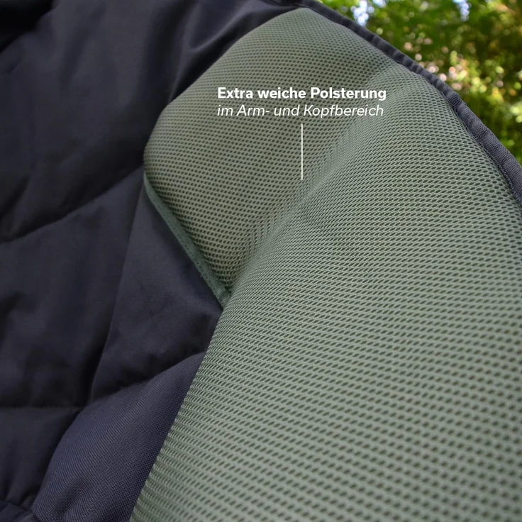 Skandika Campingstuhl Moonchair Deluxe XXL, Großer, bequemer Mondsessel, Gartenstuhl, gepolstert, klappbar, Tragegriff, Tragetasche, rund, Anti-Rutsch-Füße – Bild 5