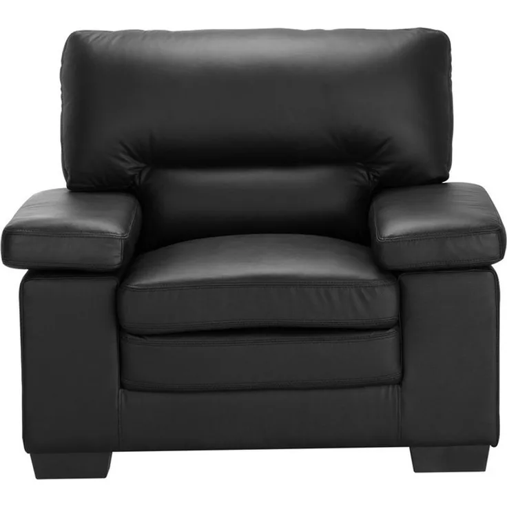 Vente-unique - Ledersessel - Büffelleder - Schwarz - MIMAS