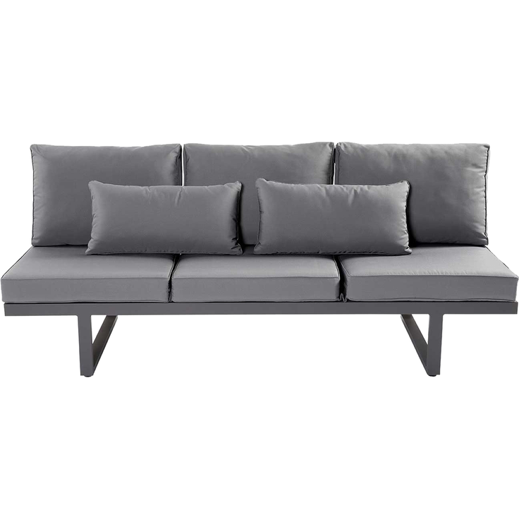 BONDINO Multifunktionssofa, anthrazit, Kopfteilverstellung links und rechts