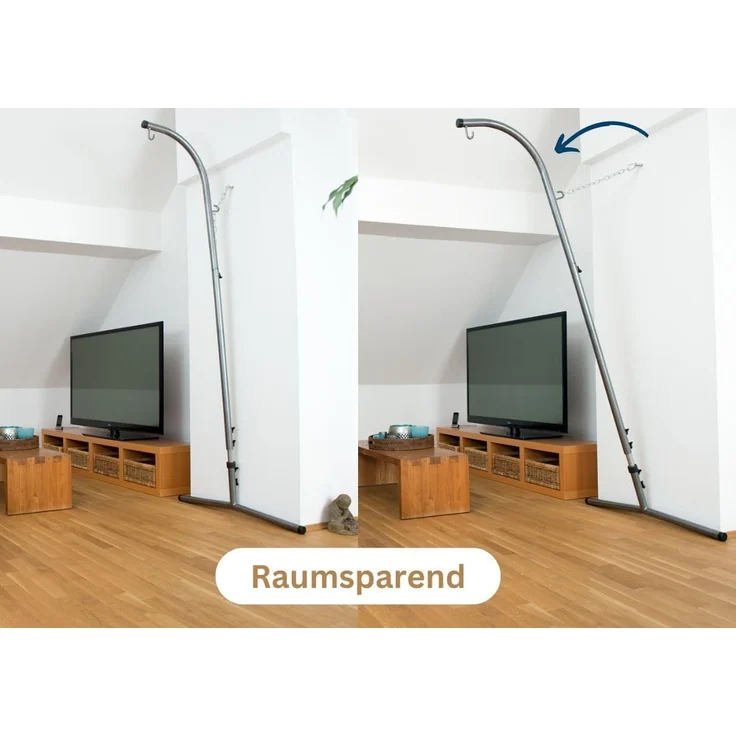 AMAZONAS - Palmera RockStone | Platzsparendes Hängesessel Gestell mit Wandbefestigung für Haus und Terrasse. Wetterfeste Hängesessel Befestigung | Belastbar bis 120 kg; Maße 1,00 x 0,60 x 2,50 m – Bild 4