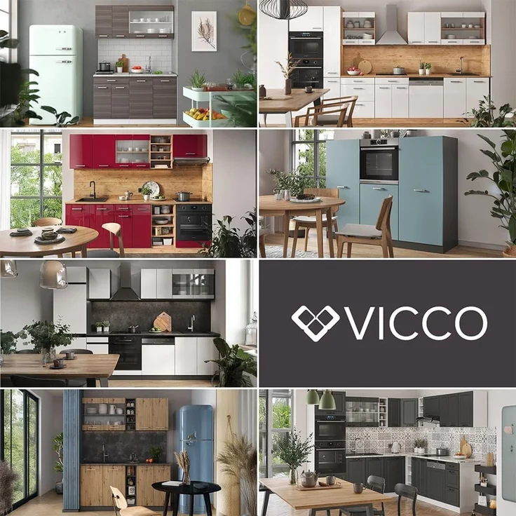 Vicco Küchenregal R-Line, Weiß/Weiß 30 cm | mit 7 Fächern – Bild 6