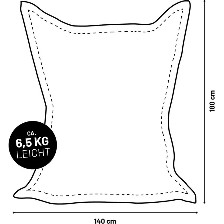 Lumaland 'Classic' XXL-Sitzsack, Indoor & Outdoor, Weinrot, Polyester, 380 l – Bild 9