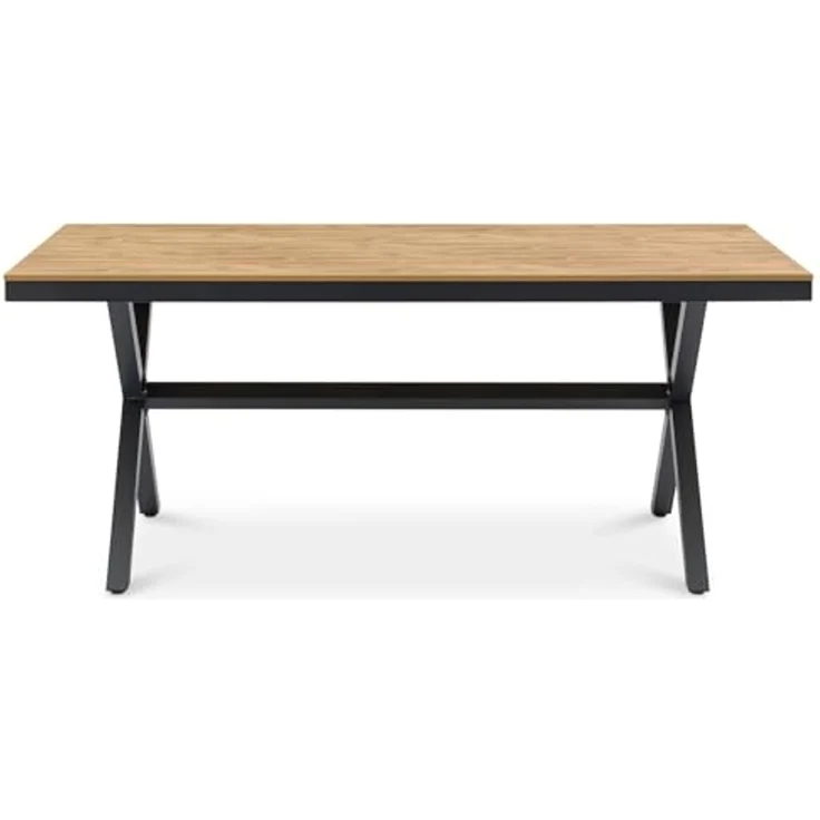 IDIMEX Garten-Essgruppe AFUERA, Gartenmöbelset für 8 Personen, wetterfest robust Grau/Cremeweiß – Bild 5