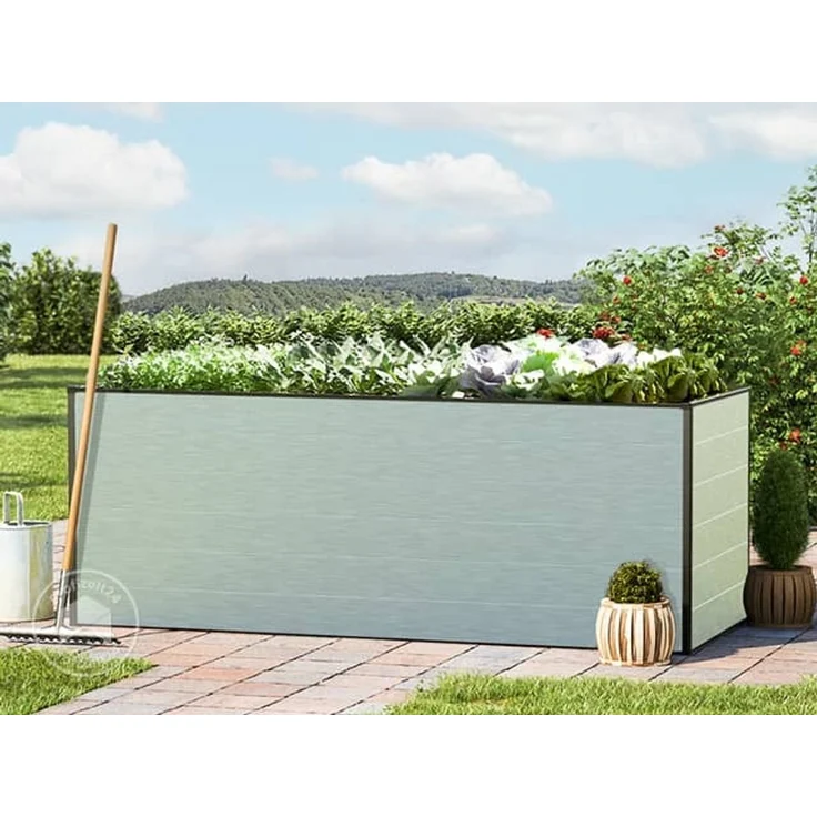 GFP Hochbeet Kräuter-Gemüse-Beet Aluminium CHRISTINA - 195x77x77cm - Aluminium eloxiert – Bild 1