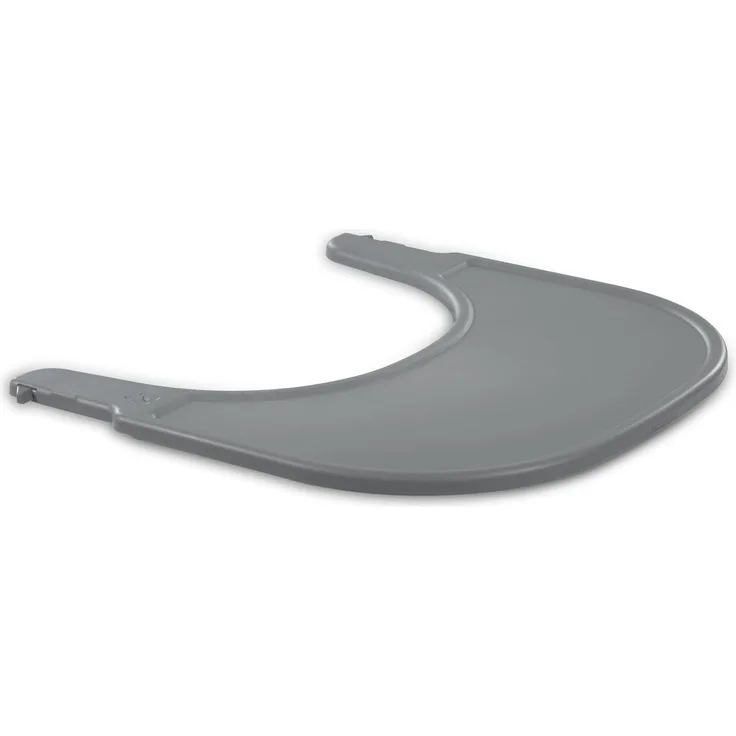 Hauck Einklick Essbrett für Hochstuhl Alpha + & Beta +, Super Schnelle Befestigung ohne Werkzeug, erhöhter Rand, Grau