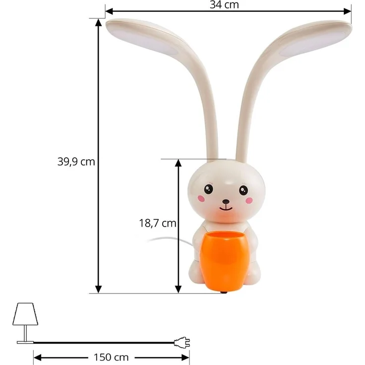 Lindby Schreibtischlampe Haas, Enthalten, LED 5,5 W gesamt, Farbwechsel warmweiß / tageslicht – Bild 5
