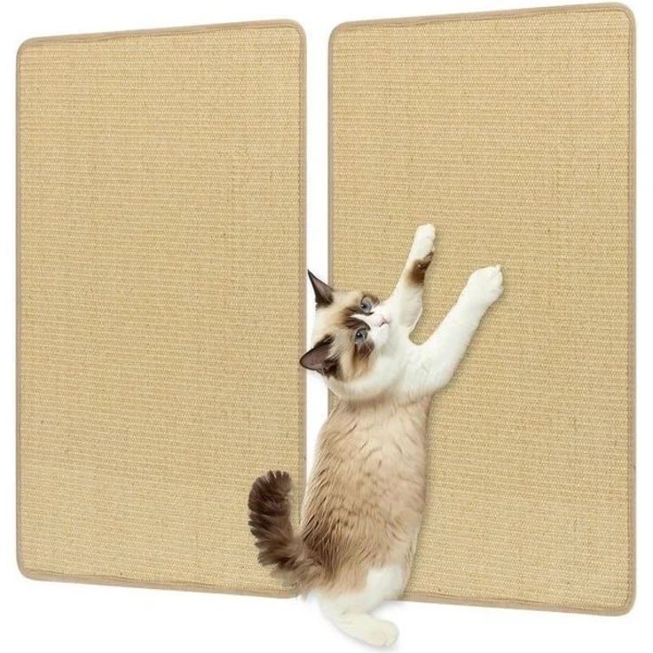 KOMFOTTEU Kratzmatte, (2er Set), Katzenteppich Kratzbrett Wand 80 x 50 cm – Bild 4