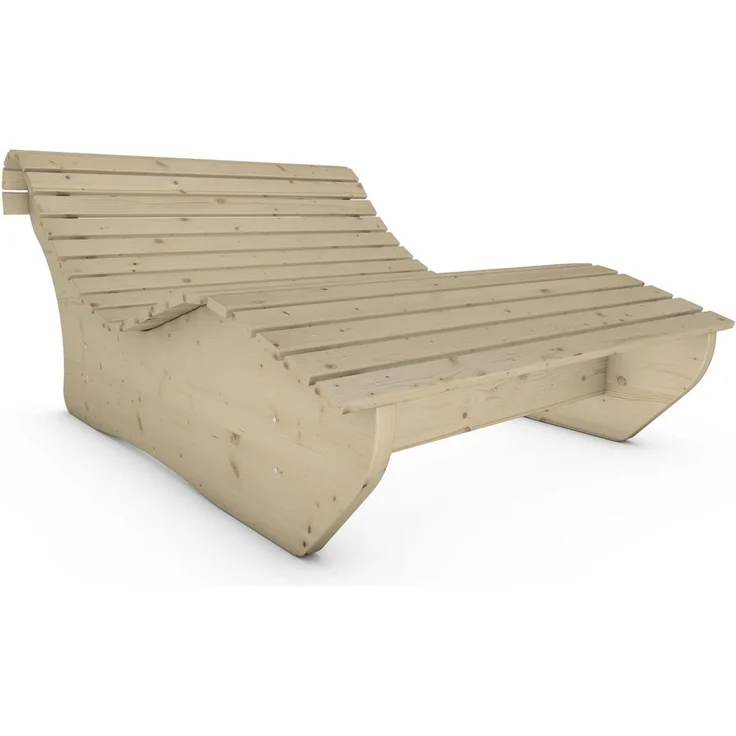 Relaxliege "Heiner" Gartenliege 120cm Fichte – Bild 7