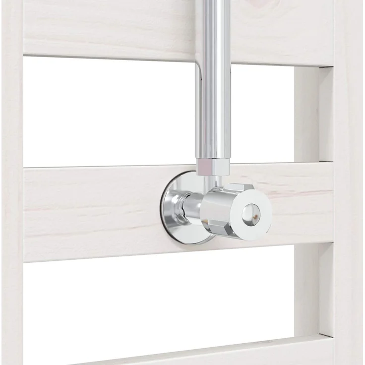 vidaXL Gartendusche 223 cm Massivholz Kiefer und Edelstahl Weiß 886329 – Bild 7