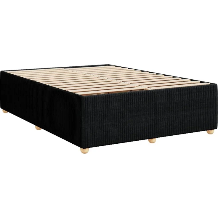 vidaXL Boxspringbett mit Matratze Schwarz 160x200 cm Stoff 3289816 – Bild 9