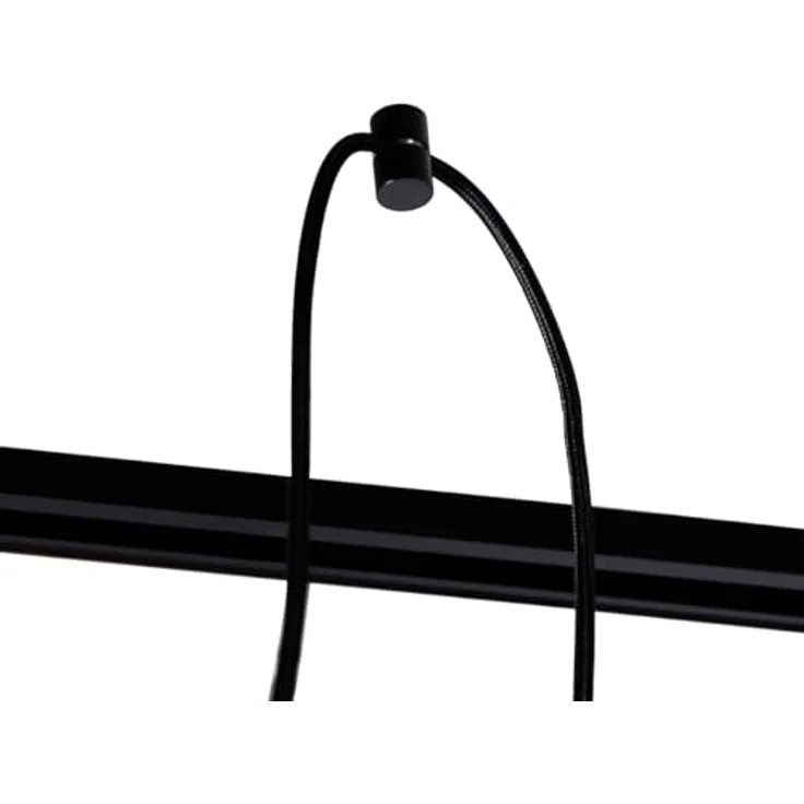 Qazqa Iconic Cavalux Schienensystem Lampen Komplettset, 5-flammige Deckenstrahler in Schwarz, 286cm, dimmbar, E27 Fassung, ideal für Küche und Büro – Bild 5