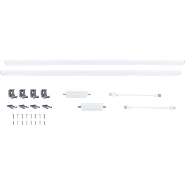 LED Unterschrankleuchte Inline Erweiterungsset 3000K dimmbar 2x6W 550x26mm 2x500lm 24V Weiß matt – Bild 8