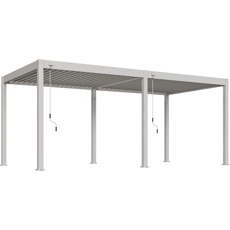 Weide Classic Pergola Aluminium 3x6m mit Lamellendach freistehend Ivory Sand – Bild 1