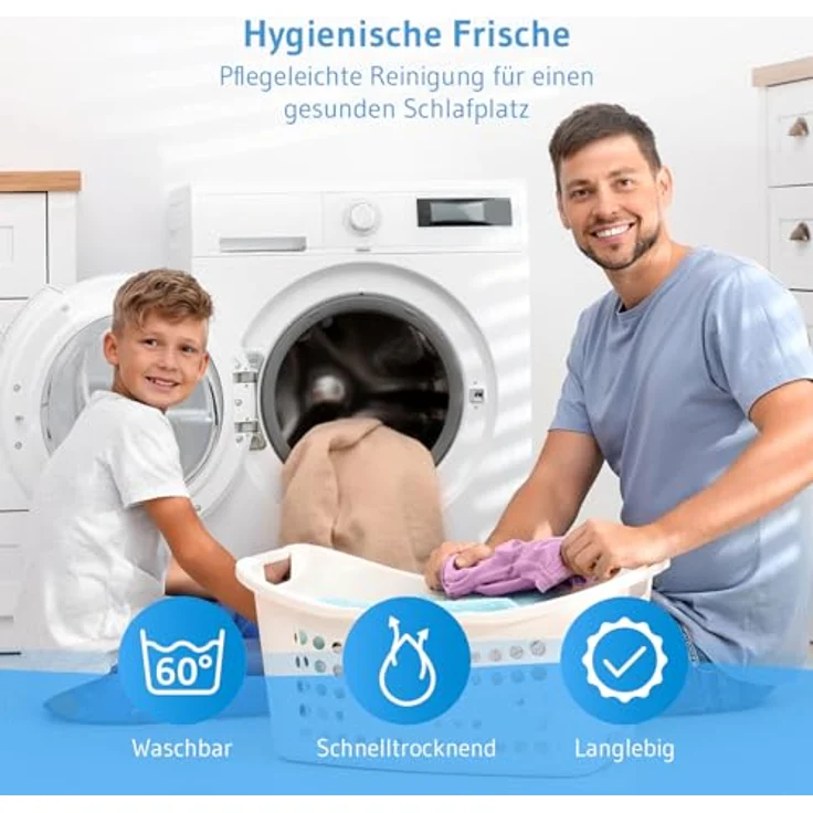Third of Life Baumwollkissen TILLA Kinderkissen ab 2 Jahren (40×60), Füllung: 100 % recycelte Polyesterfaser (rPET), Bezug: 100 % Baumwolle (Bio), Seitenschläfer, Rückenschläfer, Bauchschläfer, Bio-Baumwolle, höhenverstellbar, atmungsaktiv, allergikerf... – Bild 5
