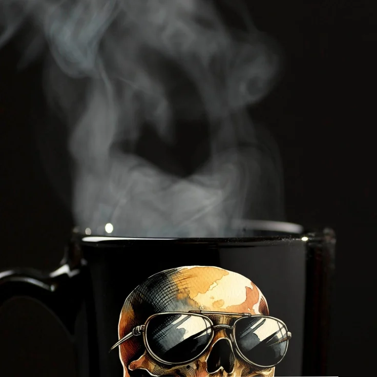 speecheese Tasse Rocker Totenkopf Tasse schwarz in Schwarz – Bild 6
