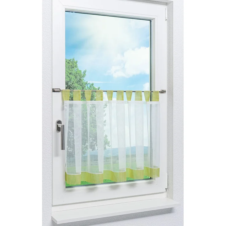 Lysel Scheibengardine Structure (BxH) 150cm * 50cm apfelgrün – Bild 2