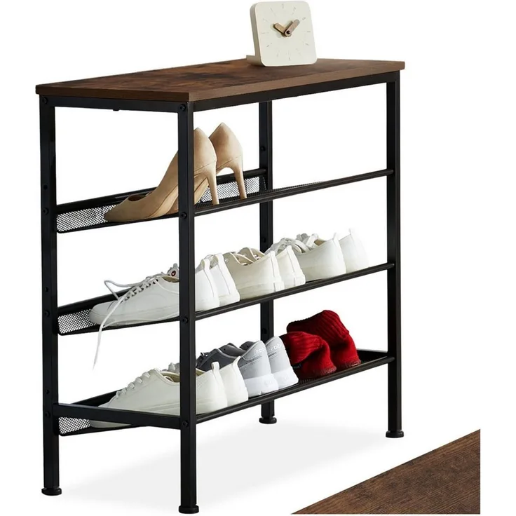 Schuhregal Wolverhampton - Industrial dunkelbraun
