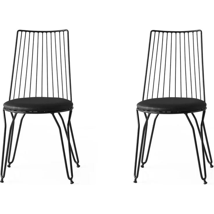 Skye Decor 'Ada 276 V2' Stuhlset (2-teilig), Schwarz, 44 x 84 x 44 cm – Bild 1