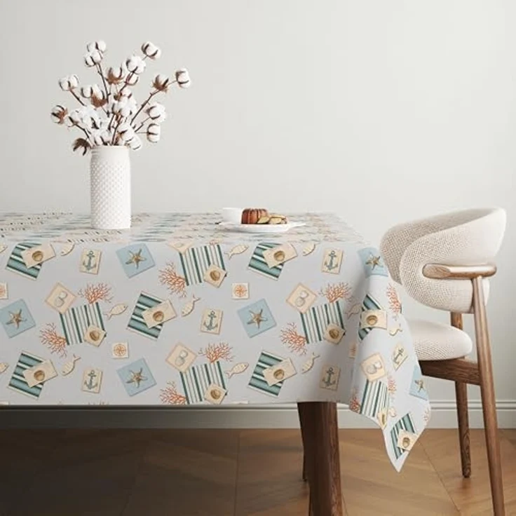 Martina Home Wachstuchtischdecke, Recife, Blau, 200x140 cm – Bild 3