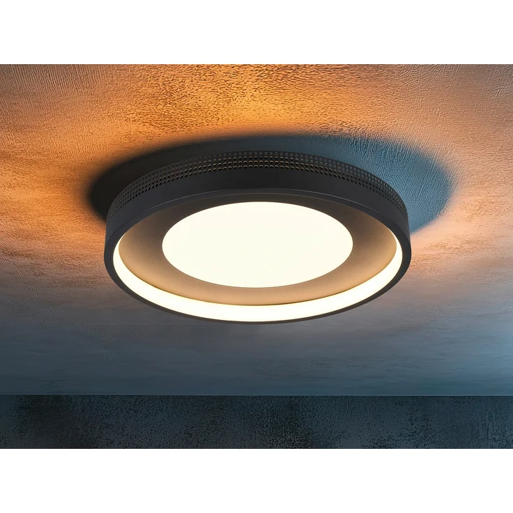 Moderne LED Deckenleuchte SOLEA getrennt schaltbar, Schwarz Ø 40cm – Bild 5