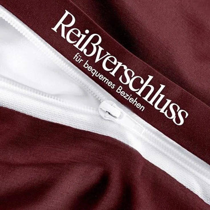 Utopia Bedding Bettwäsche 135x200 Set - Mikrofaser Bettbezug 135x200 cm + 1 Kissenbezug 80x80 cm - Burgund – Bild 10