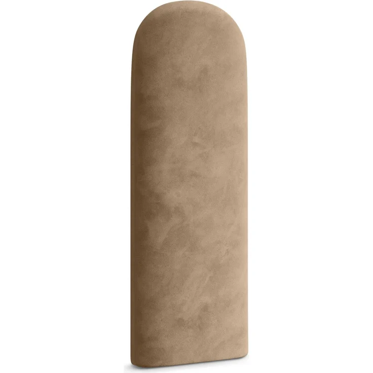Muralo Polsterpaneel ovales WANDPOLSTER Wandkissen Bettkopfteil Wandpaneel Schlafzimmer Wohnzimmer Bett Lendekissen Modern Luxus Gepolstert Polster Paneel (Beige, 30x80 cm)