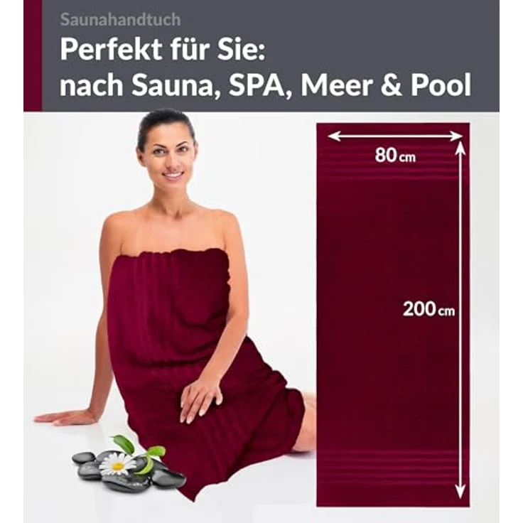 Lashuma Saunatuch XXL Handtuch London, Frottee (1-St), großes Badetuch Damen & Badehandtuch Herren 80x200 - Saunahandtuch – Bild 5