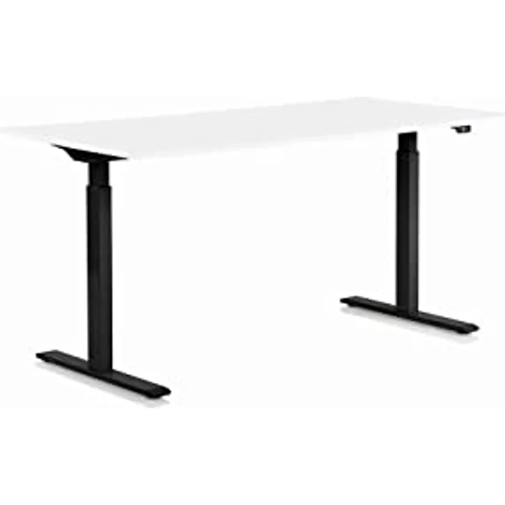 Kare Design Schreibtisch Office höhenverstellbar 160x80 cm, Elektrisch höhenverstellbarer Schreibtisch mit Doppelmotor, Stufenlos höhenverstellbares Tischgestell inkl. Tischplatte, Steh-Sitz Pult – Bild 6