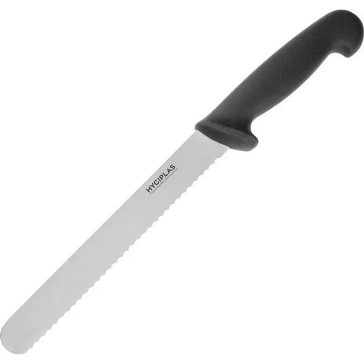 Hygiplas Brotmesser schwarz 13cm, Brotmesser, 110 gr